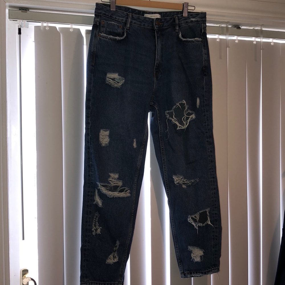 High Wasted Zara Loose Fit Boyfriend Jeans
